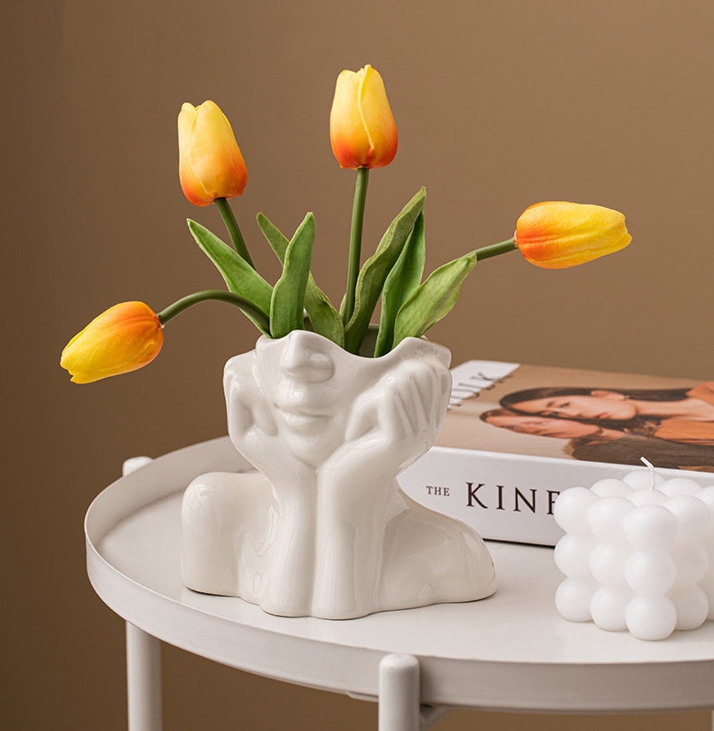 Dreamer Face Ceramic Vase