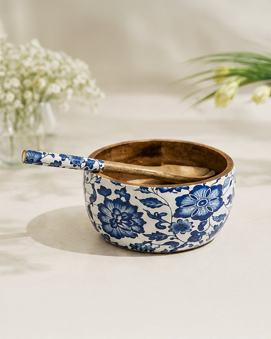 Indigo Bloom Salad Bowl
