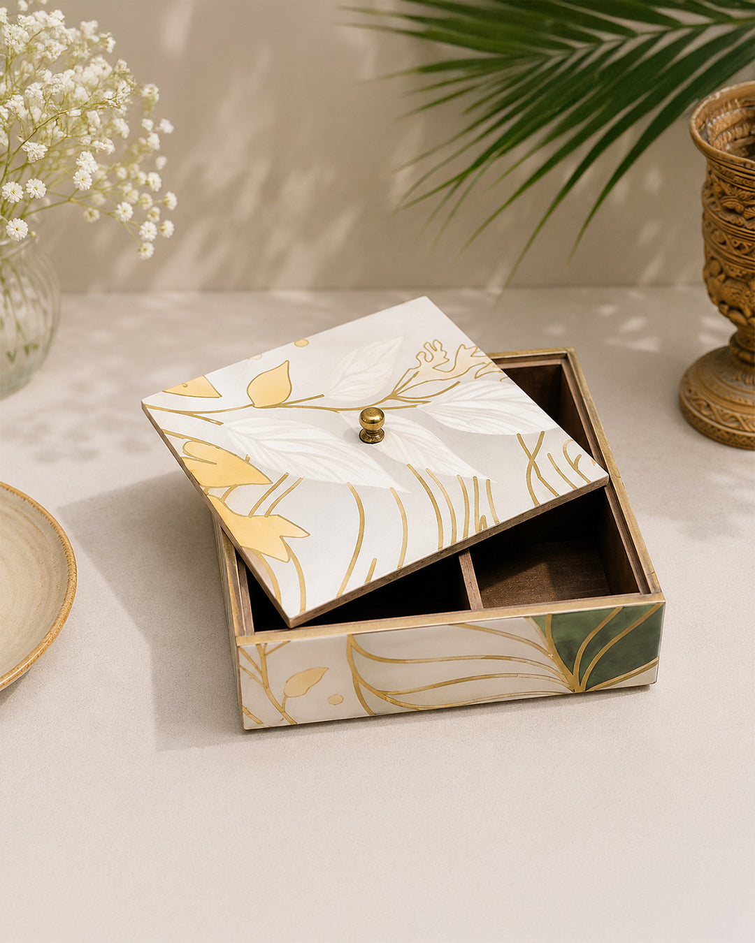 Golden Bloom Dry Fruit Box