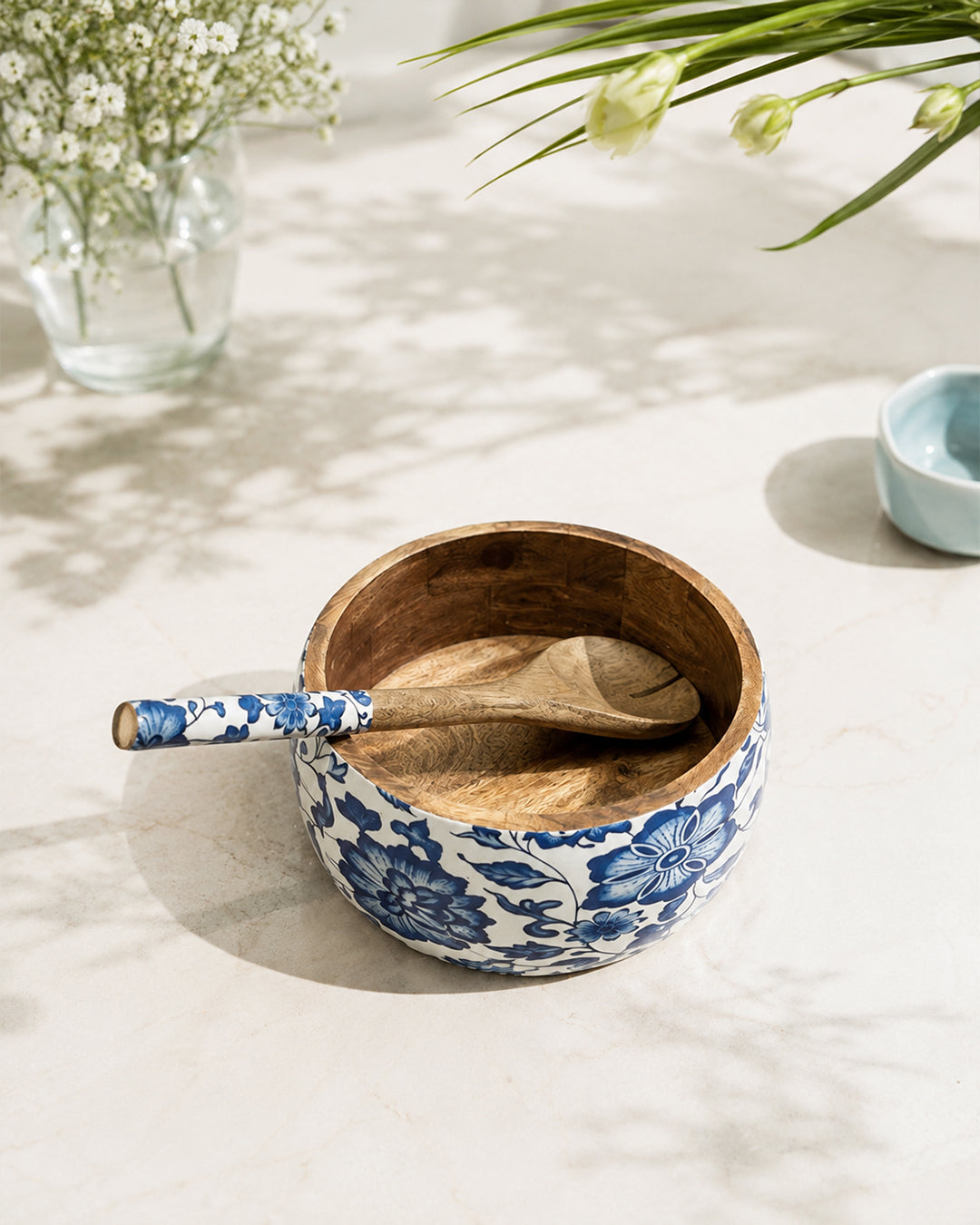 Indigo Bloom Salad Bowl