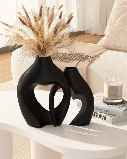 Amora Sculpted Vase Set