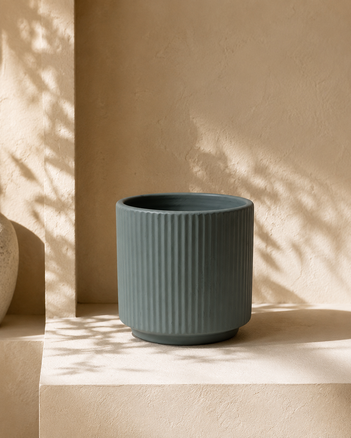 Ribbed Sage Planter